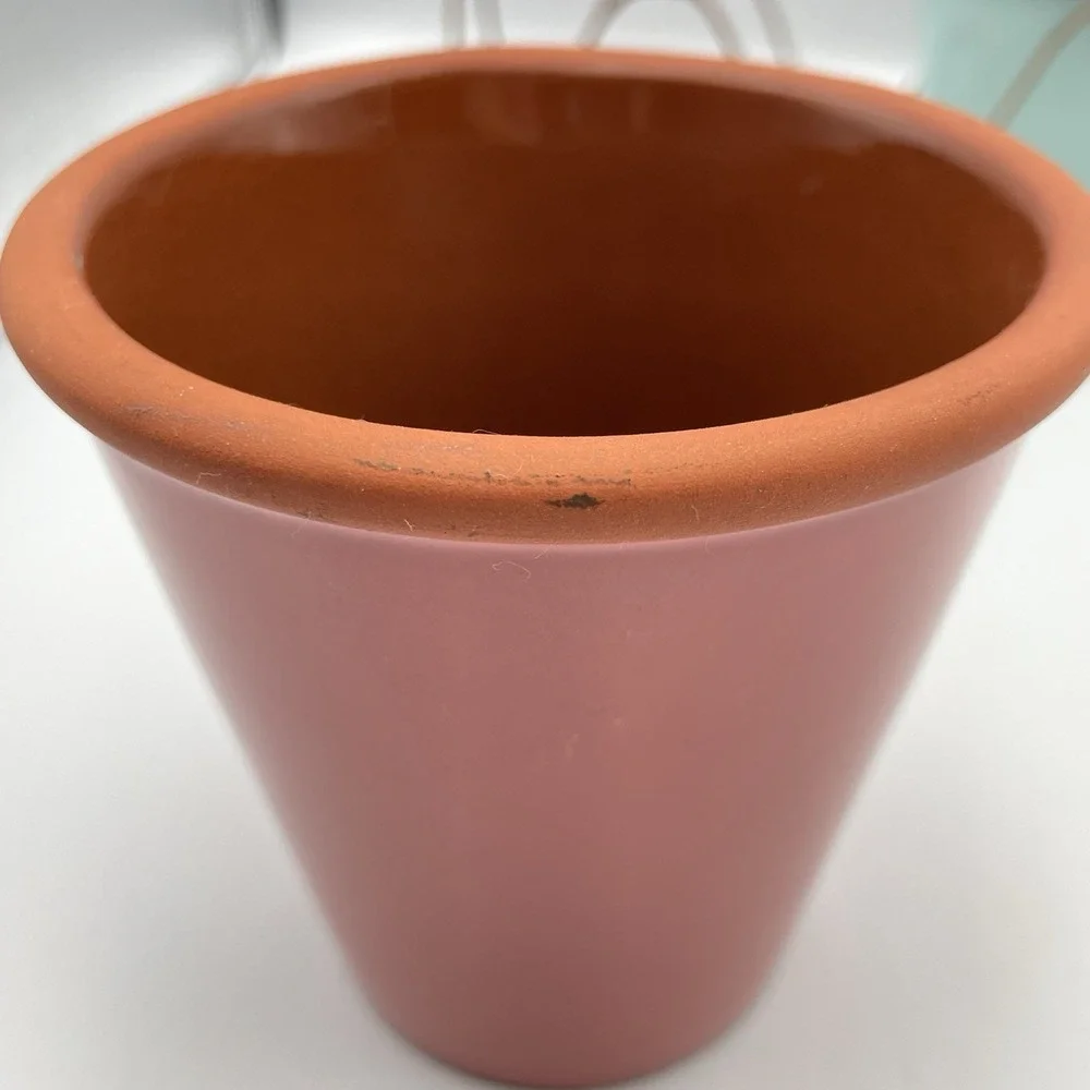 Bath &‎ Body Works Ceramic Flower Pots Planters Set of 3 w/ Metal Wire Caddy